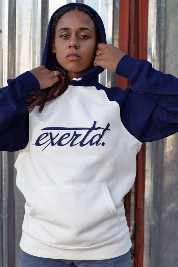White Signature Two-Tone Hoodie